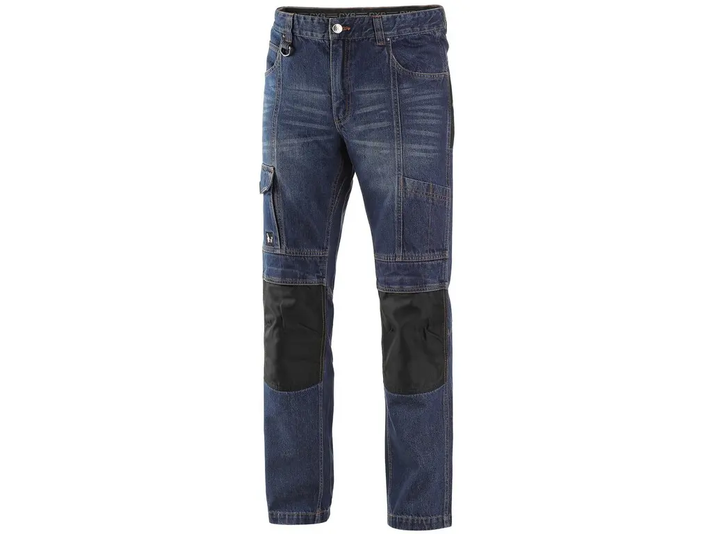 Fotografie Kalhoty jeans NIMES I, pánské, modro-černé, vel. 56
